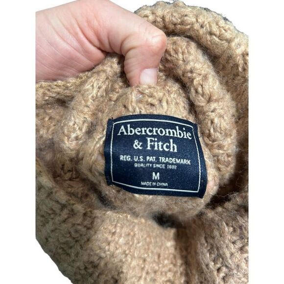 Abercrombie & Fitch Long Sleeve Turtle Neck Pullover Sweater Brown Size Medium - Picture 10 of 15